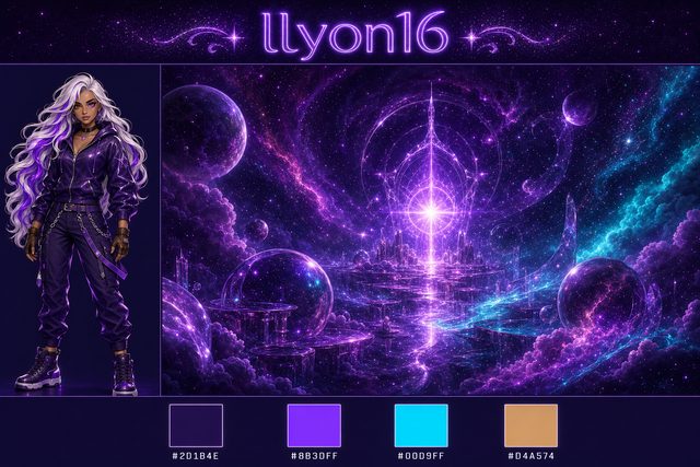 cosmic galaxy, violet — stream overlay style sheet generated with AlertForge