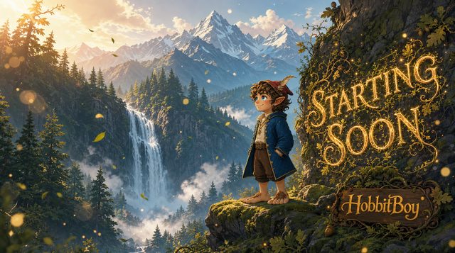 hobbit mountain adventure — stream overlay style sheet generated with AlertForge